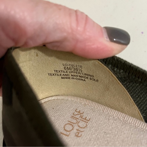 Louise Et Cie Celete Washable Point Toe Flat Green Camo Size 6 - Picture 9 of 9